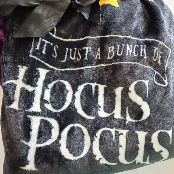 Disney Halloween Hocus Pocus Sanderson Sisters Plush Throw Blanket 50" x 70" - Picture 1 of 10